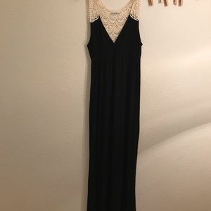 Black dress with crochet back